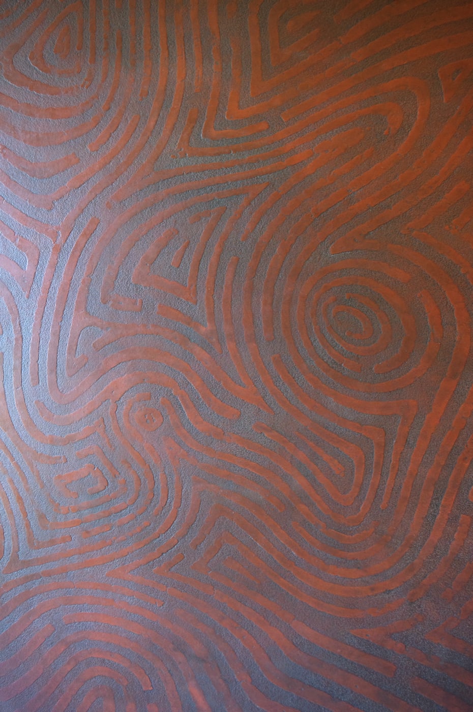 Oeuvre de Aude Arnold, artiste sgraffito, enduit chaux