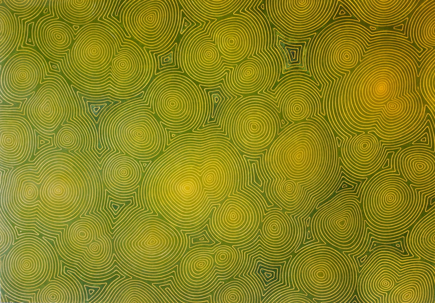 Gravure à l'acide sur enduit chaux, sur châssis bois et pigments. 70 x 100 cm. 